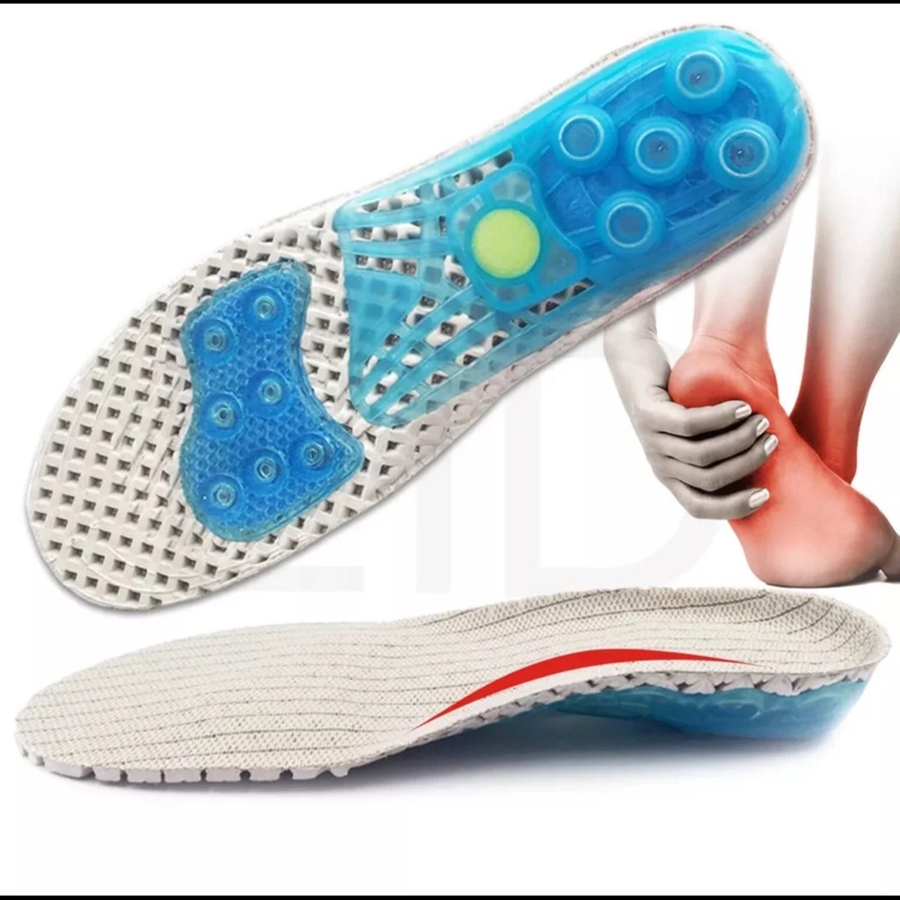 Insoles Spring silicone orthopedic Arch support inserts flat feet Size L 26cm-29